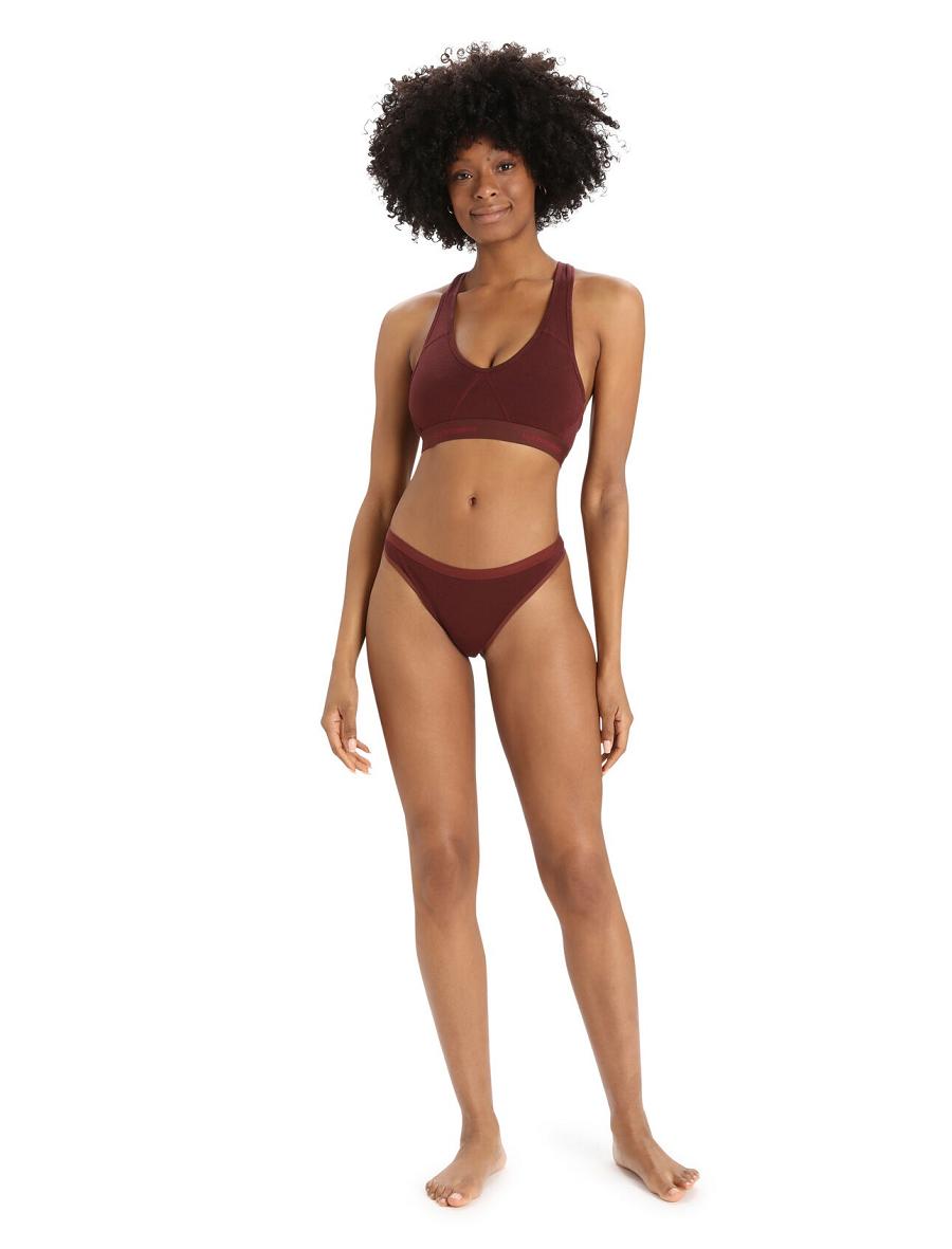 Soutien Gorge Icebreaker Merino Sprite Racerback Femme Rouge | FR 1813HAPK